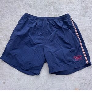 Tommy Hilfiger Athletics Mens XL Navy Blue Nylon Swim Trunks Vintage 90s Shorts